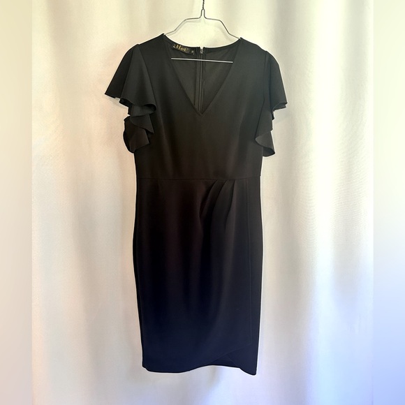 IHOT Black Wrap Dress With Butterfly Sleeves - Picture 1 of 8